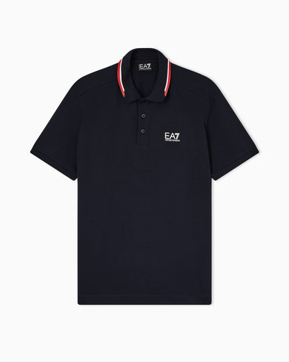 EA7 Summer Block stretch cotton polo shirt