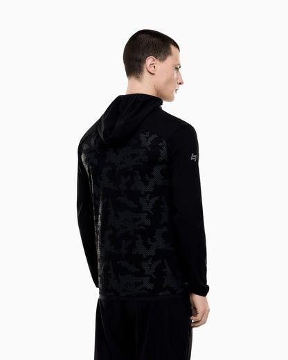 EA7 Dynamic Athlete hooded sweatshirt in VIGOR7 technical fabric