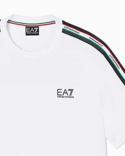 EA7 Italian Spirit cotton-jersey crew-neck T-shirt
