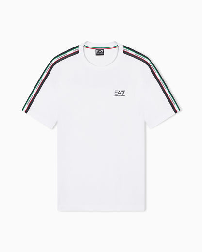 EA7 Italian Spirit cotton-jersey crew-neck T-shirt