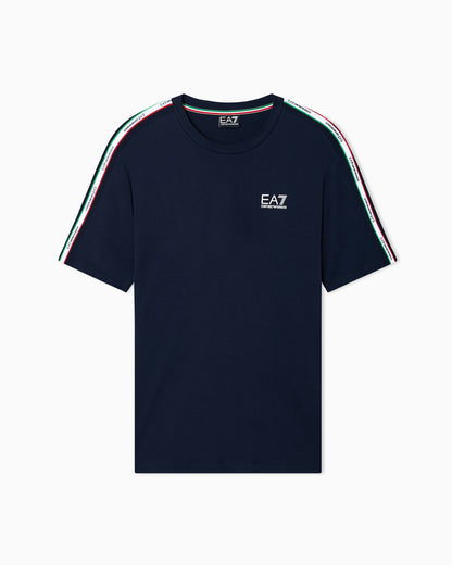EA7 Italian Spirit cotton-jersey crew-neck T-shirt