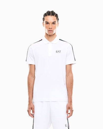 EA7 Italian Spirit cotton-jersey polo shirt