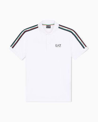 EA7 Italian Spirit cotton-jersey polo shirt