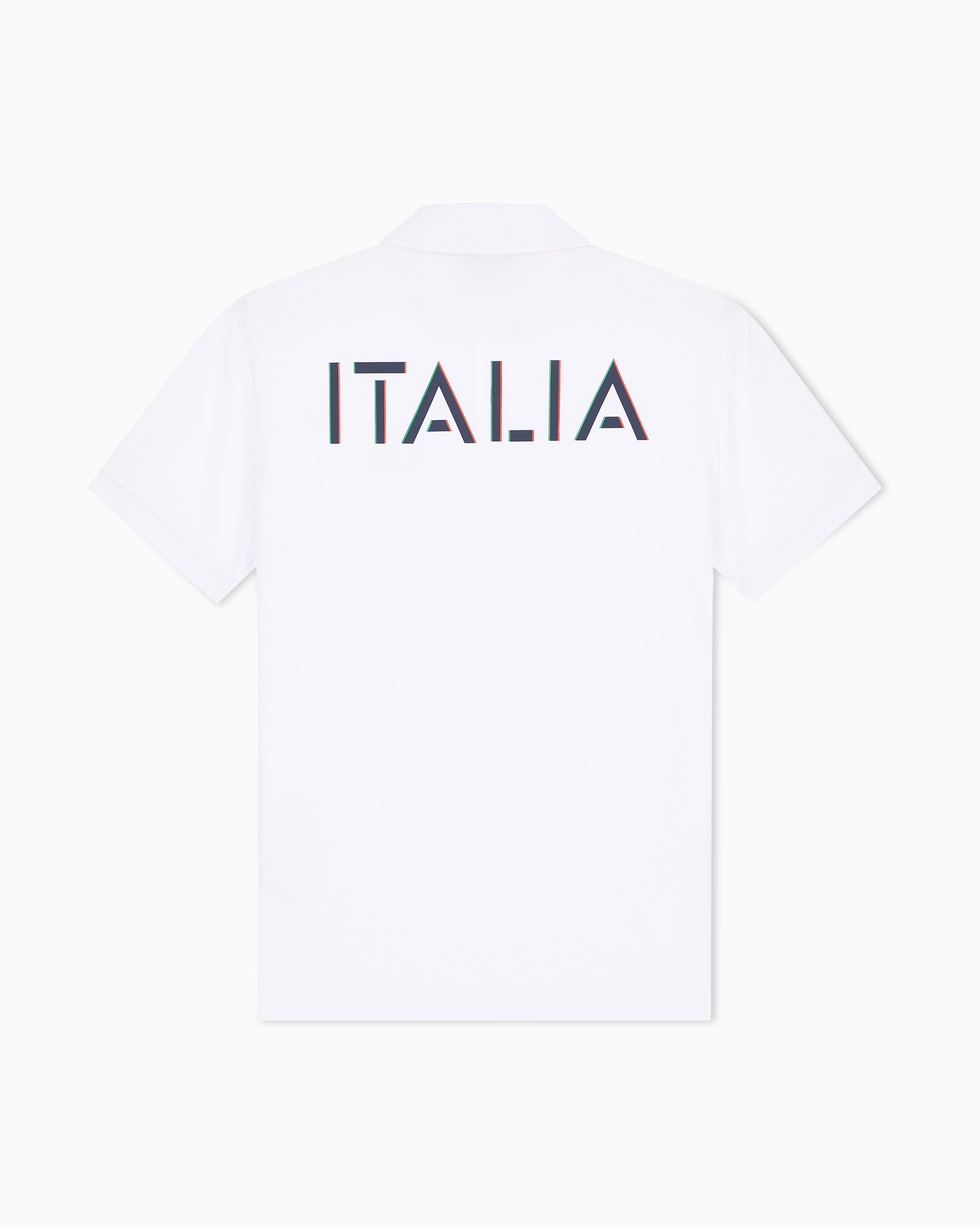 EA7 Italian Spirit cotton-jersey polo shirt