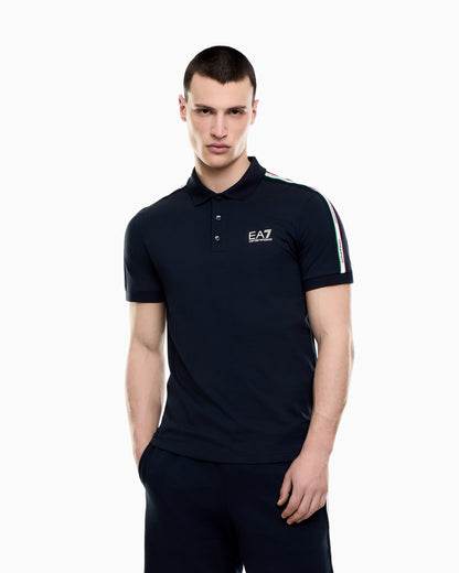 EA7 Italian Spirit cotton-jersey polo shirt