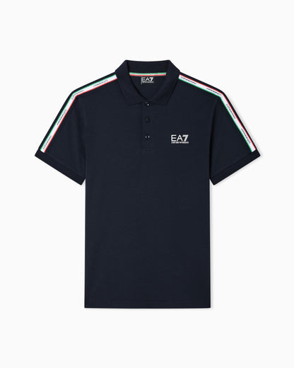 EA7 Italian Spirit cotton-jersey polo shirt