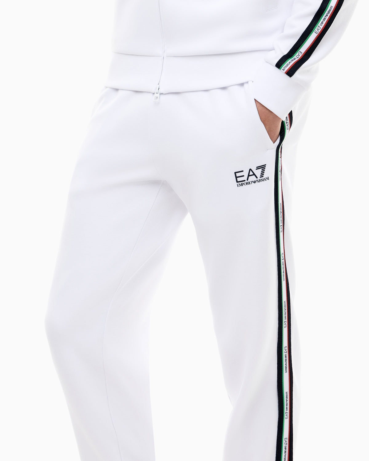 EA7 Italian Spirit cotton-blend tracksuit