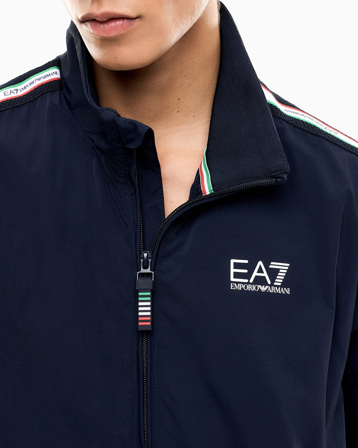 EA7 Italian Spirit nylon zip-up sweatshirt