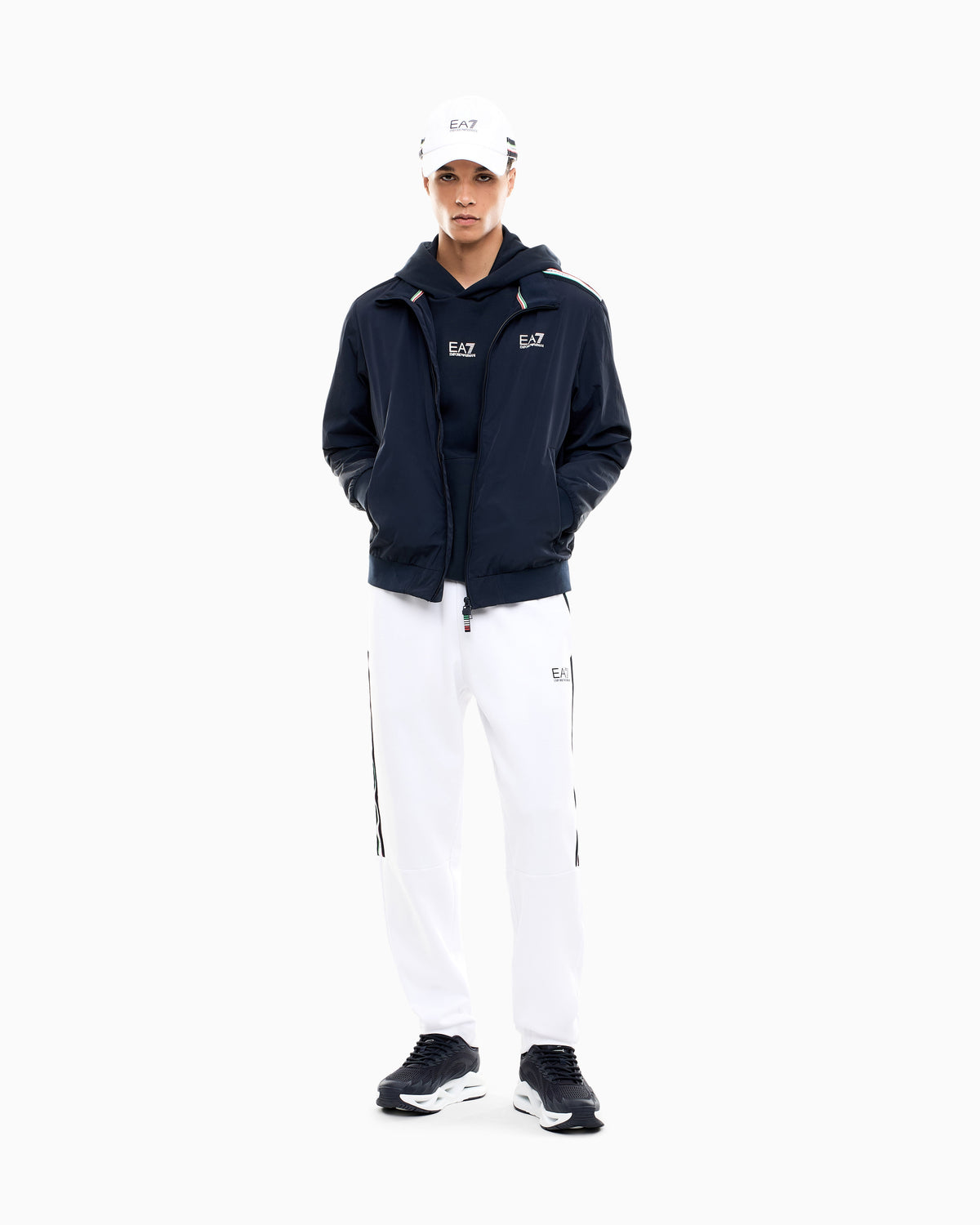 EA7 Italian Spirit nylon zip-up sweatshirt