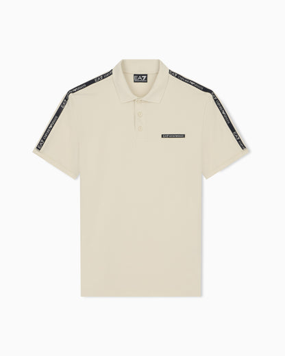 EA7 Regular fit polo shirt Logo Series in stretch cotton jersey