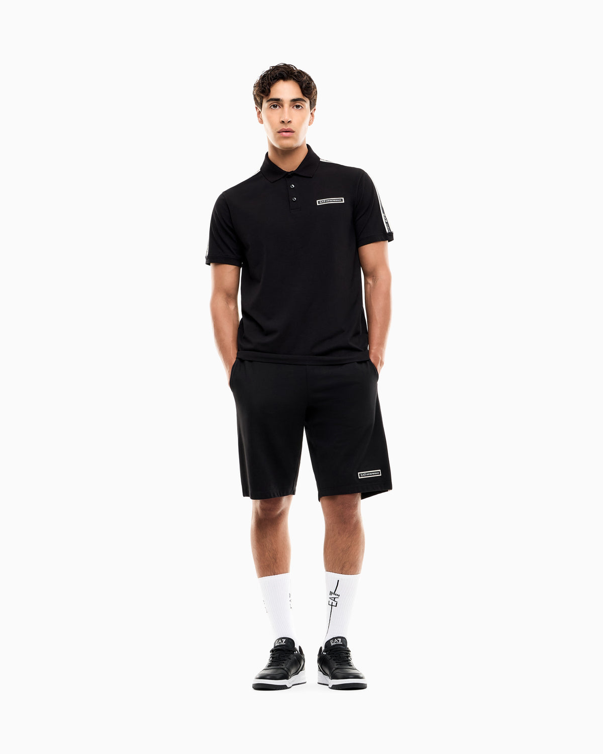 EA7 Regular fit polo shirt Logo Series in stretch cotton jersey