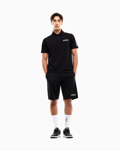 EA7 Regular fit polo shirt Logo Series in stretch cotton jersey