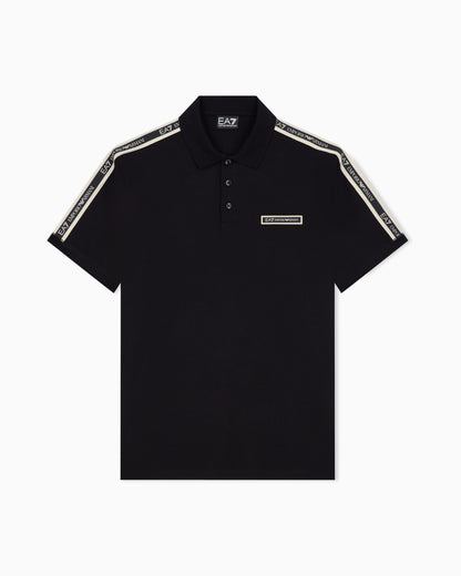 EA7 Regular fit polo shirt Logo Series in stretch cotton jersey