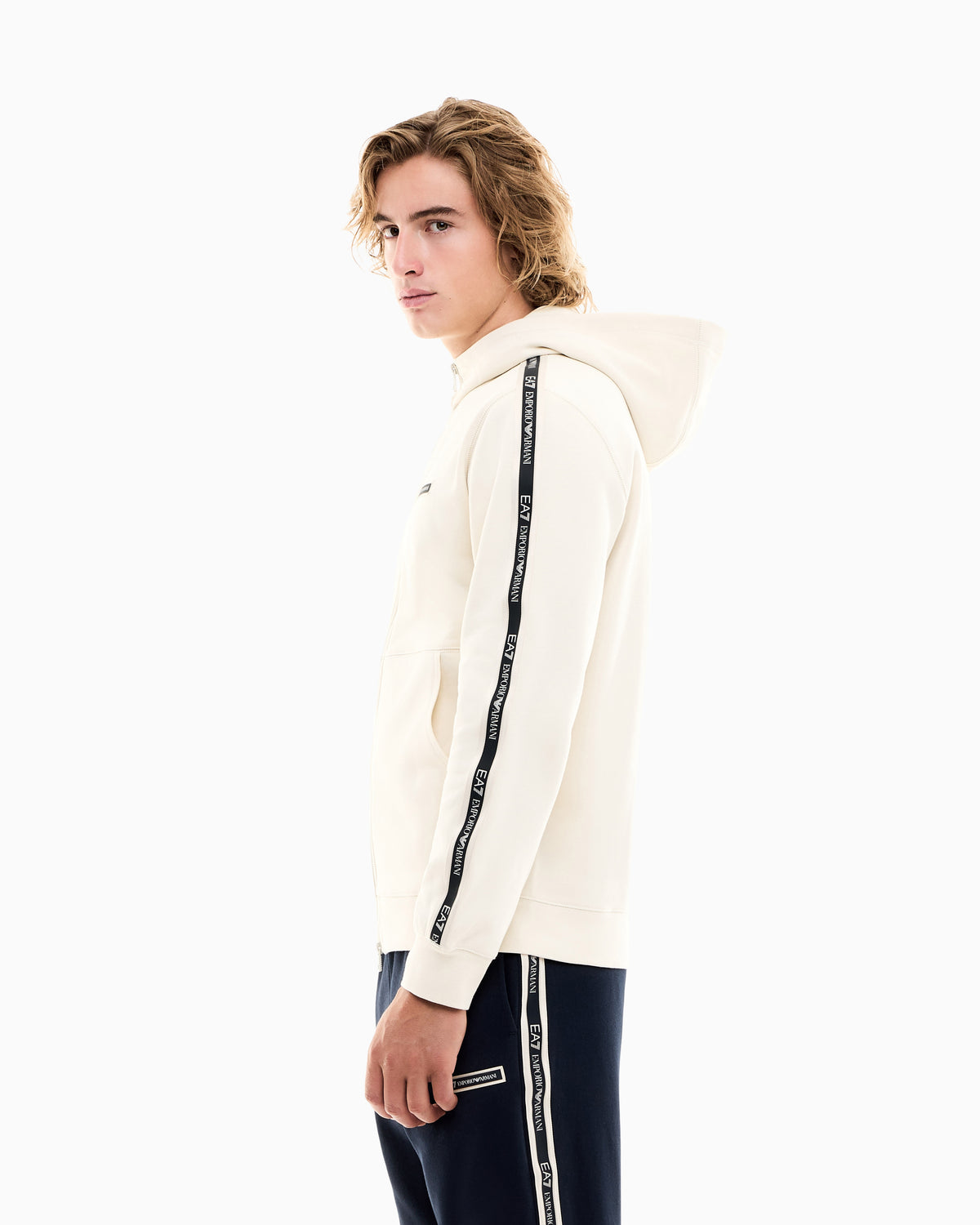 EA7 Hoodie Logo Series regular fit in cotton with tape