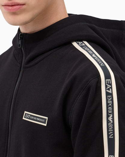 EA7 Hoodie Logo Series regular fit in cotton with tape