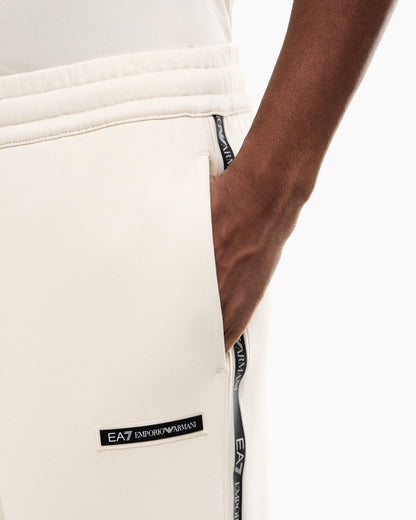 EA7 Slim fit pants Logo Series in cotton jersey with tape