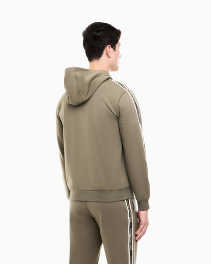 EA7 Slim fit pants Logo Series in cotton jersey with tape