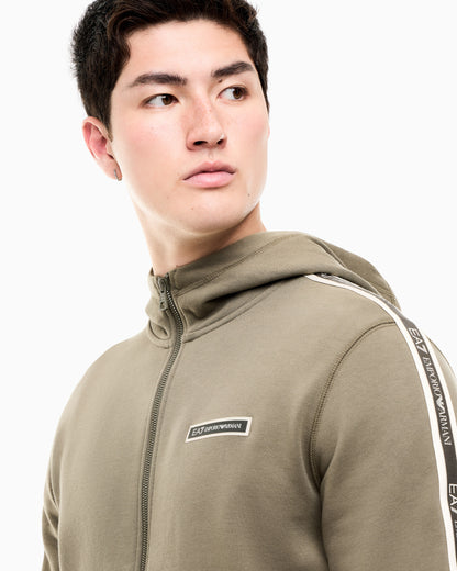 EA7 Slim fit pants Logo Series in cotton jersey with tape