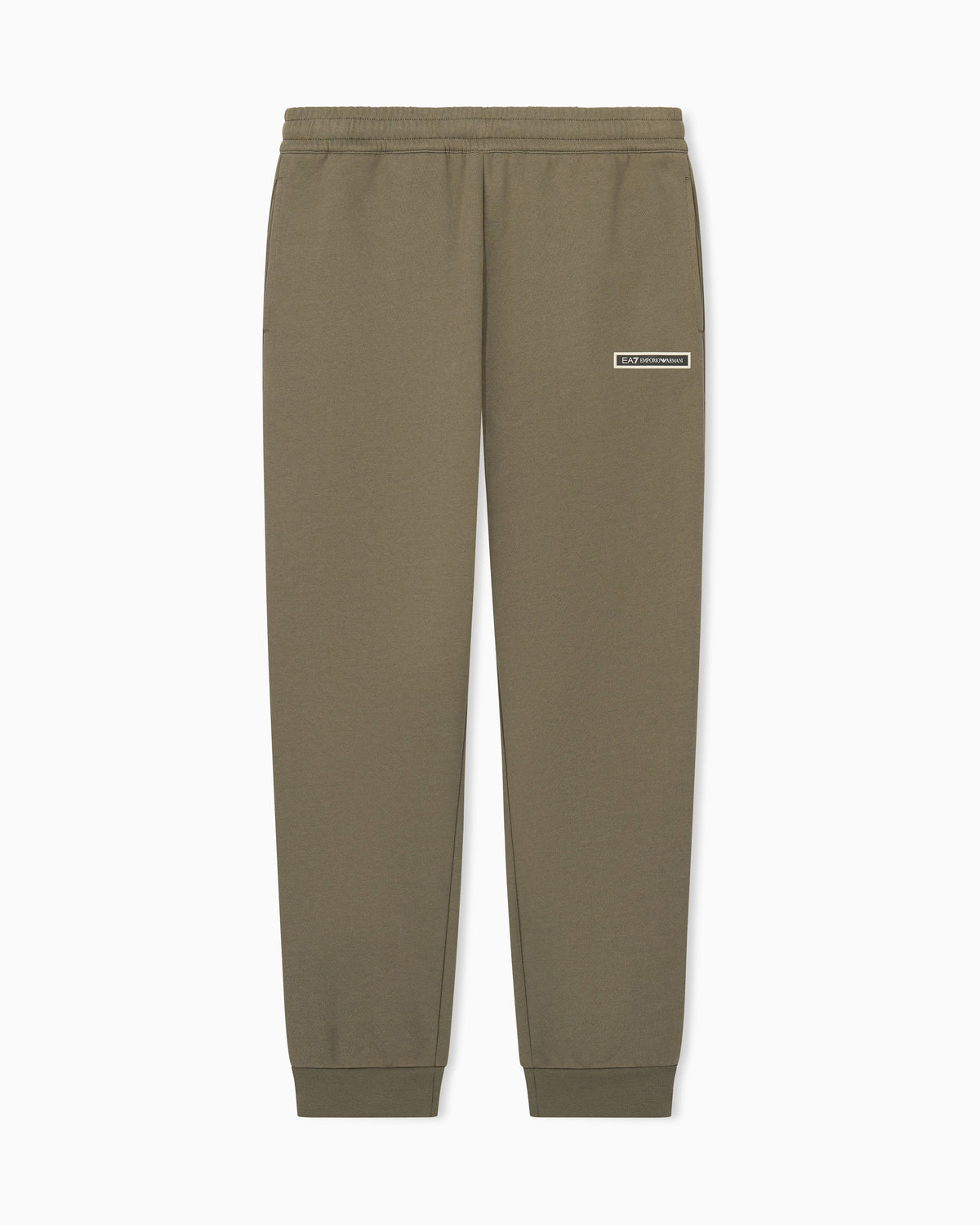 EA7 Slim fit pants Logo Series in cotton jersey with tape