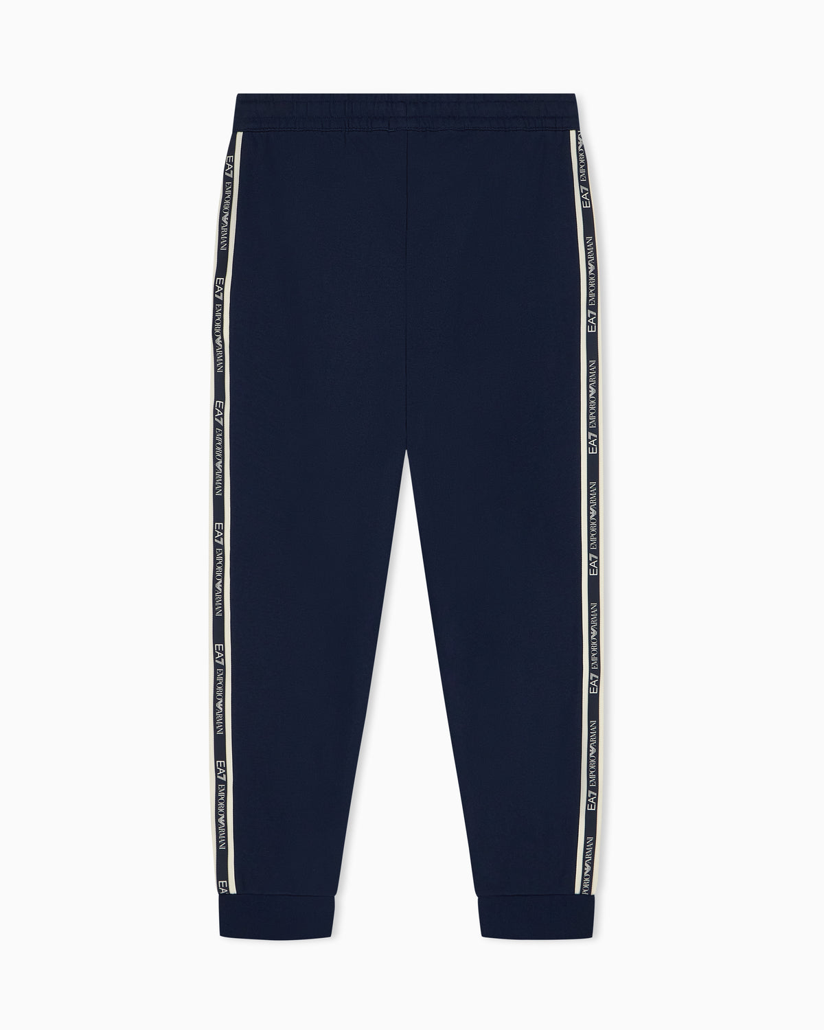 EA7 Slim fit pants Logo Series in cotton jersey with tape