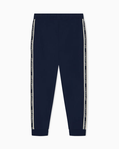 EA7 Slim fit pants Logo Series in cotton jersey with tape