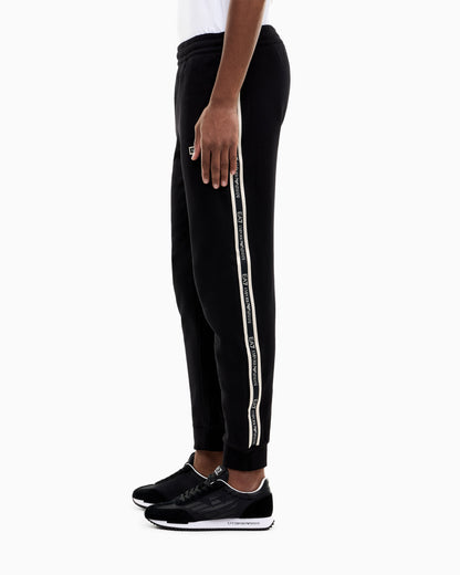 EA7 Slim fit pants Logo Series in cotton jersey with tape
