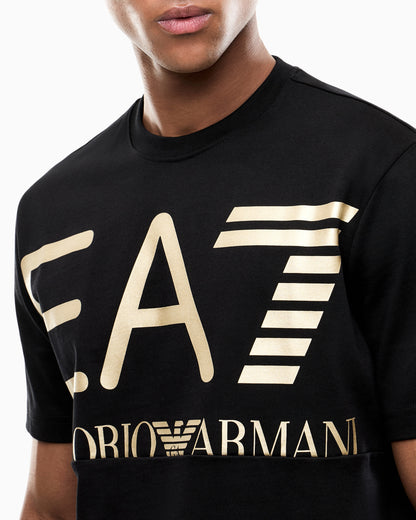 EA7 T-shirt Logo Series in cotton jersey with oversized logo