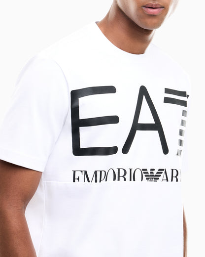 EA7 T-shirt Logo Series in cotton jersey with oversized logo