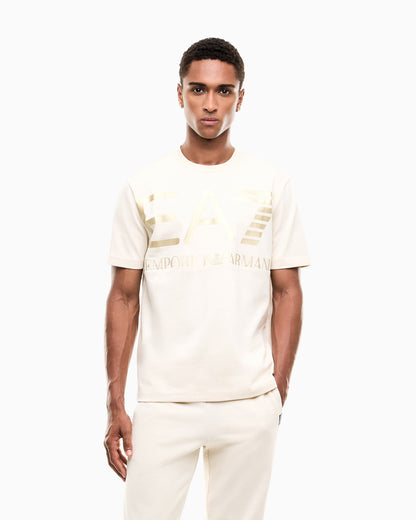 EA7 T-shirt Logo Series in cotton jersey with oversized logo