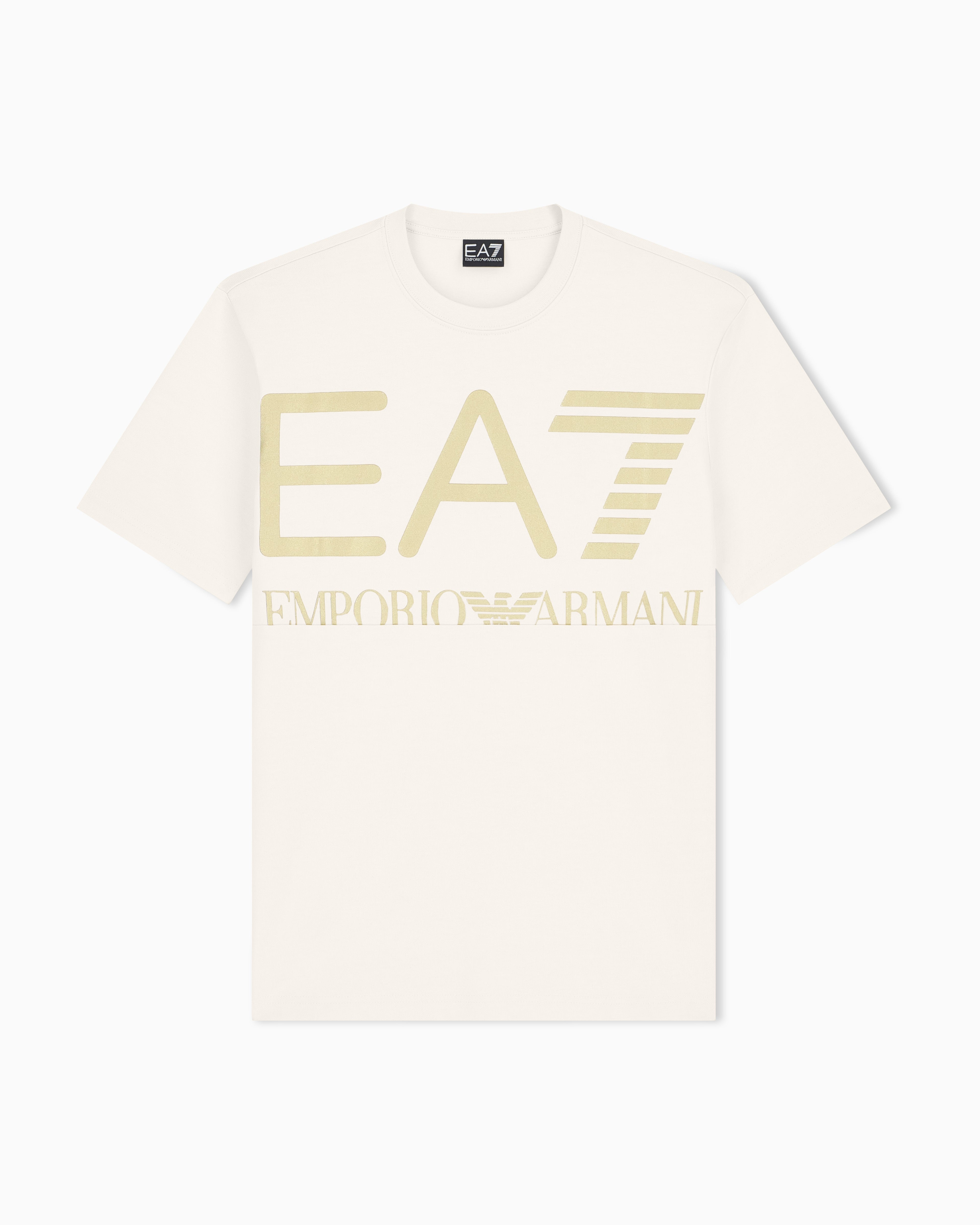 EA7 T-shirt Logo Series in cotton jersey with oversized logo