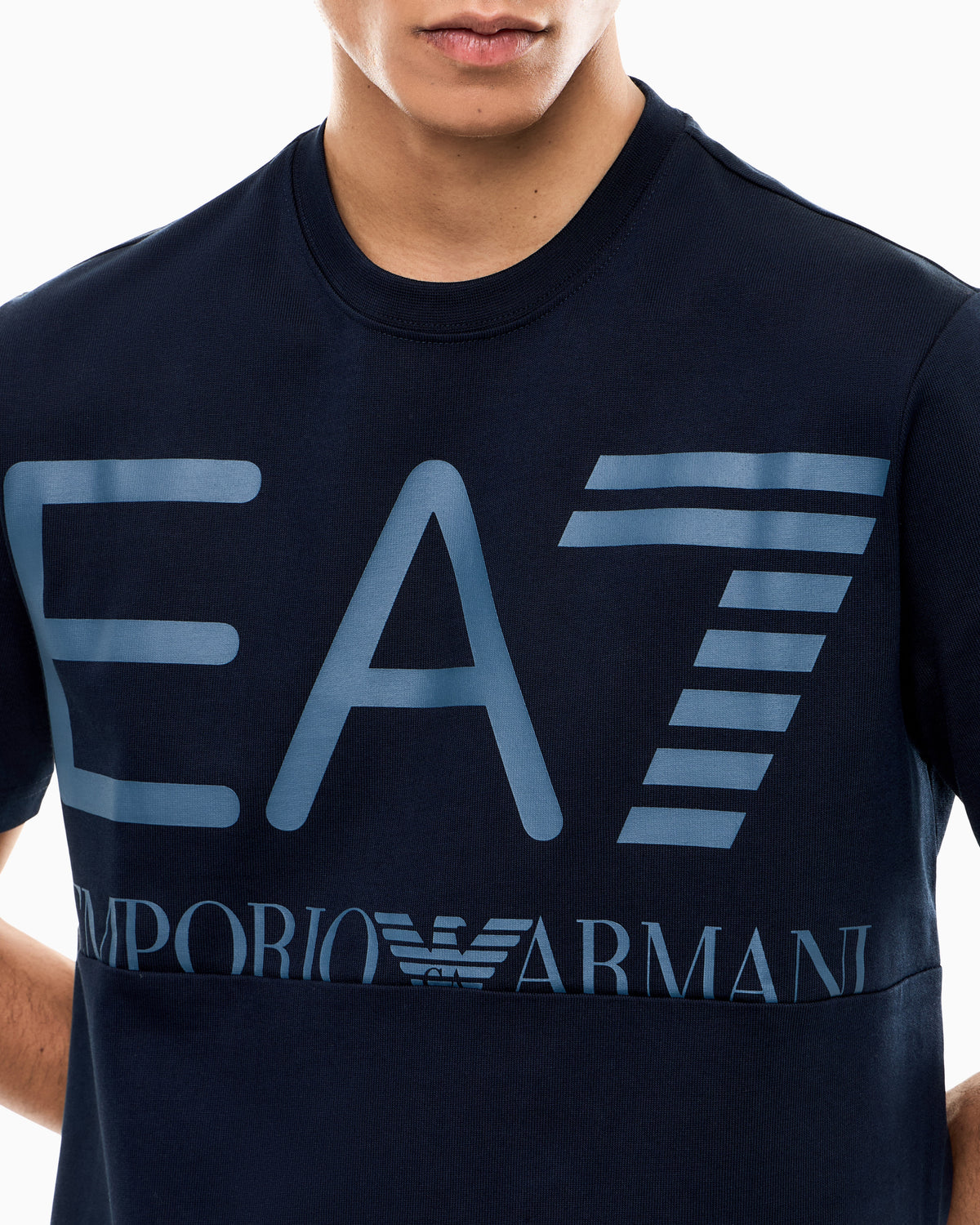 EA7 T-shirt Logo Series in cotton jersey with oversized logo