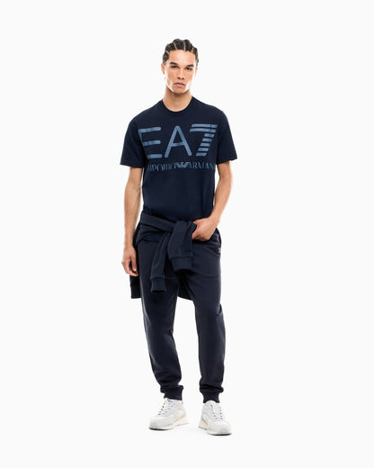 EA7 T-shirt Logo Series in cotton jersey with oversized logo