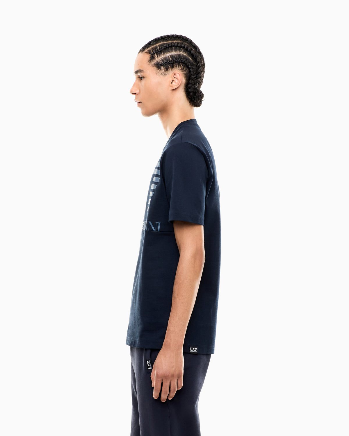EA7 T-shirt Logo Series in cotton jersey with oversized logo