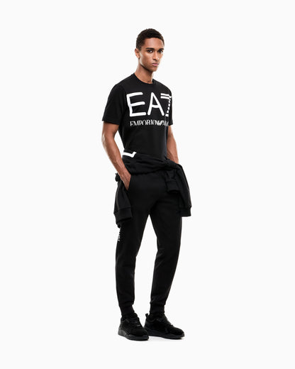 EA7 T-shirt Logo Series in cotton jersey with oversized logo