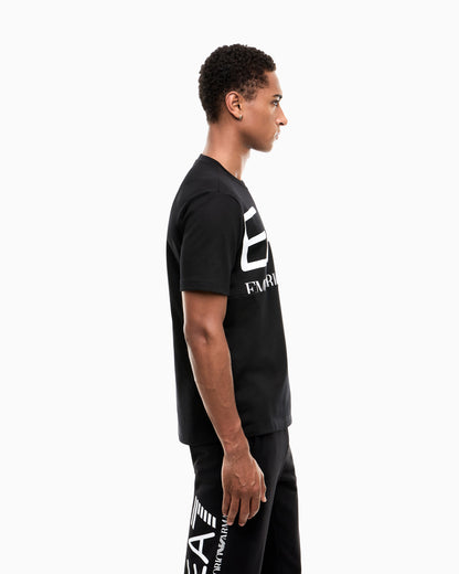 EA7 T-shirt Logo Series in cotton jersey with oversized logo