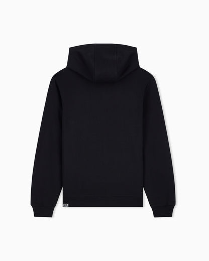 EA7 Regular fit hoodie Logo Series in cotton with ribbed details