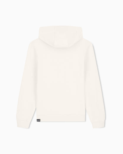 EA7 Regular fit hoodie Logo Series in cotton with ribbed details