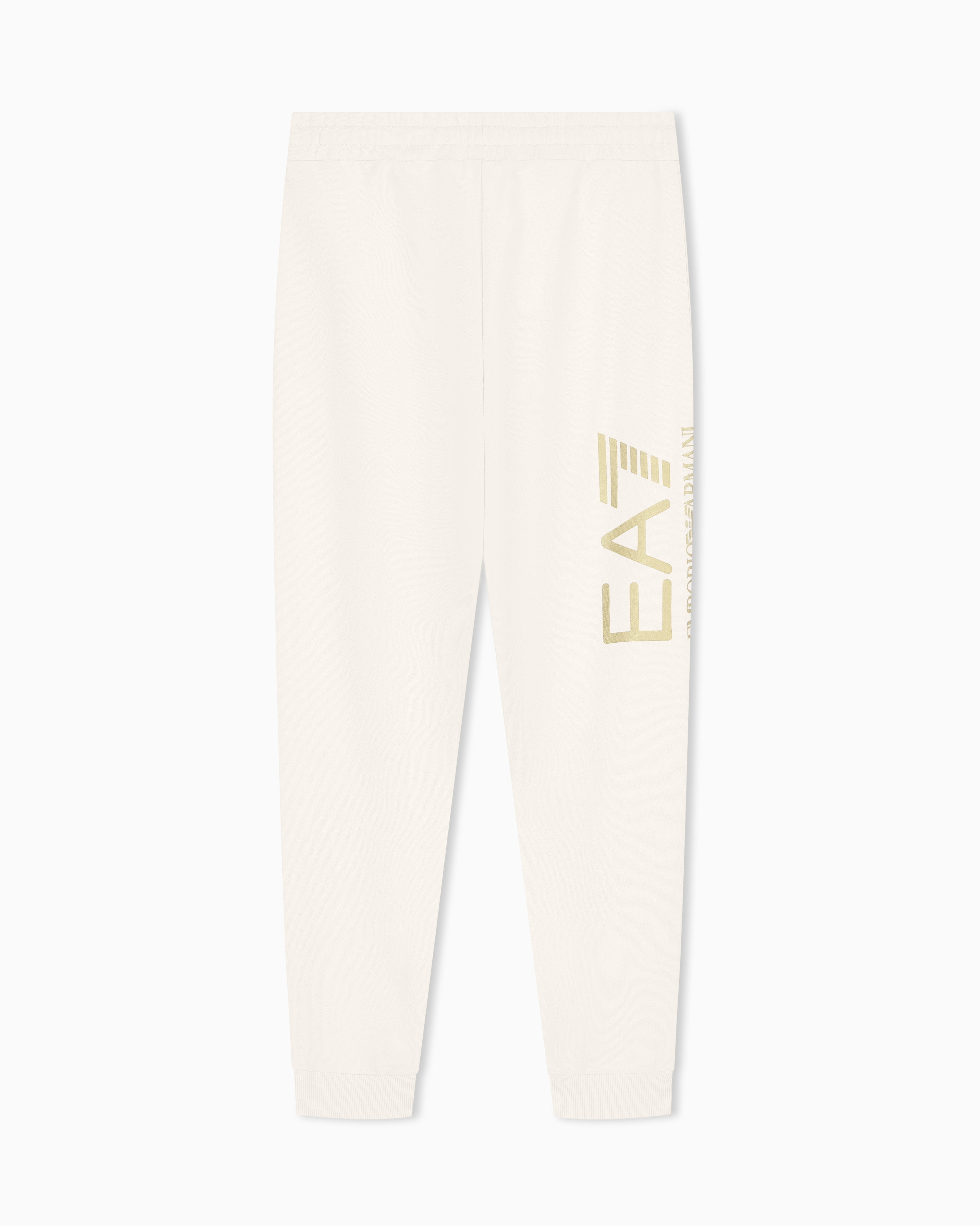 EA7 Slim-fit trousers Logo Series in cotton jersey with logo