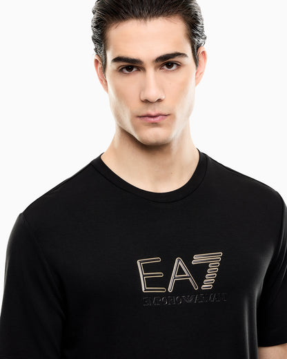 EA7 Regular fit t-shirt Premium Label in viscose with logo