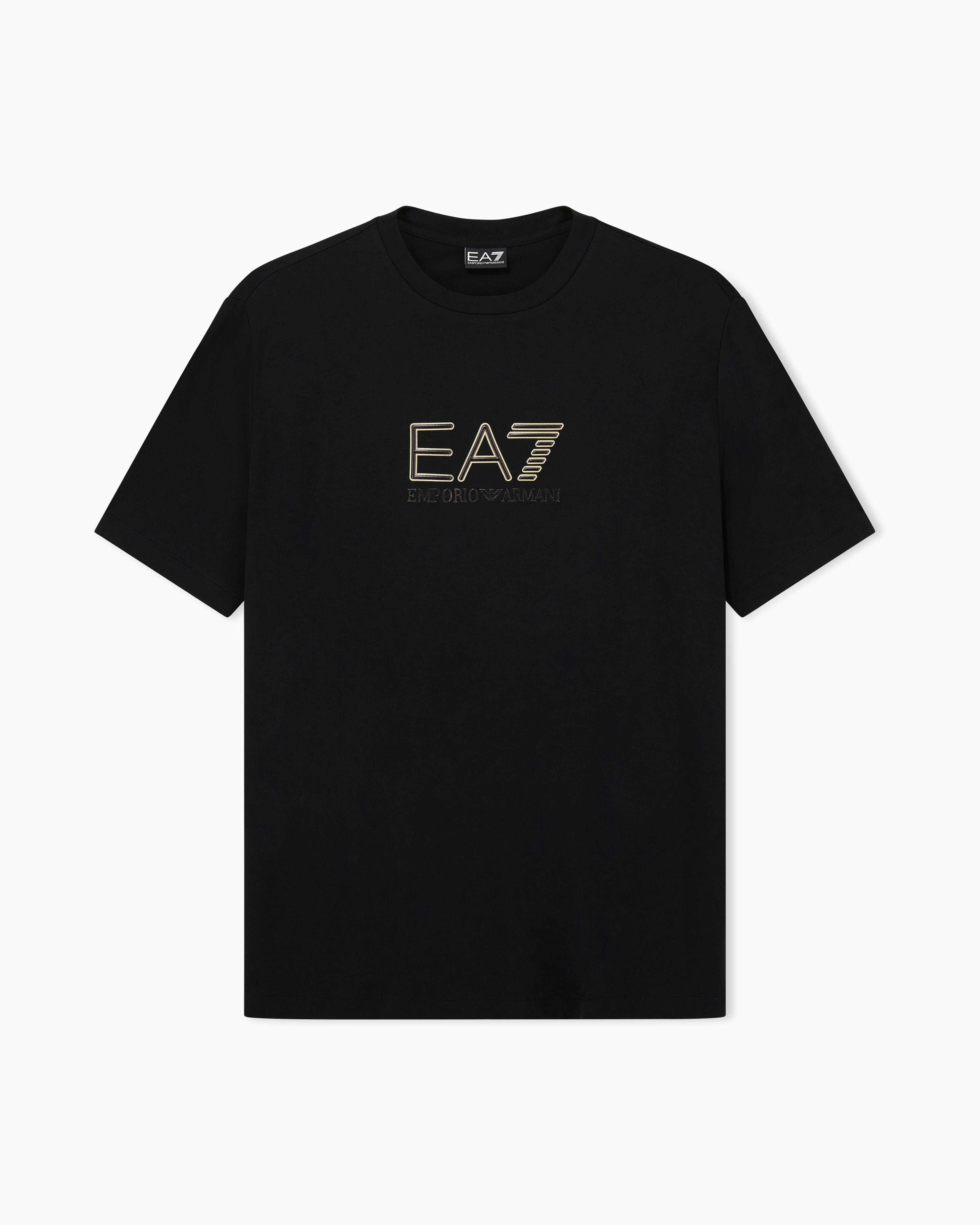 EA7 Regular fit t-shirt Premium Label in viscose with logo