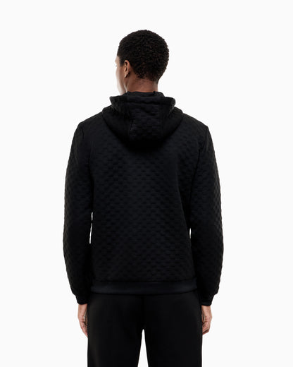 EA7 Hoodie Premium Label regular fit full-zip with rib details