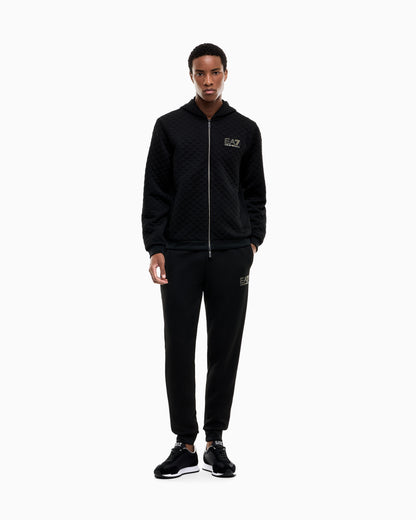 EA7 Hoodie Premium Label regular fit full-zip with rib details