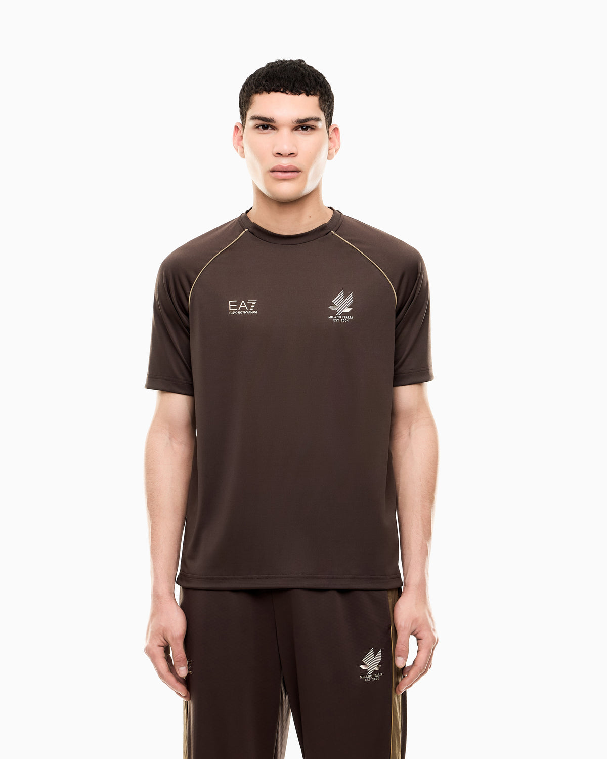 EA7 T-shirt Soccer regular fit in jersey with printed logo