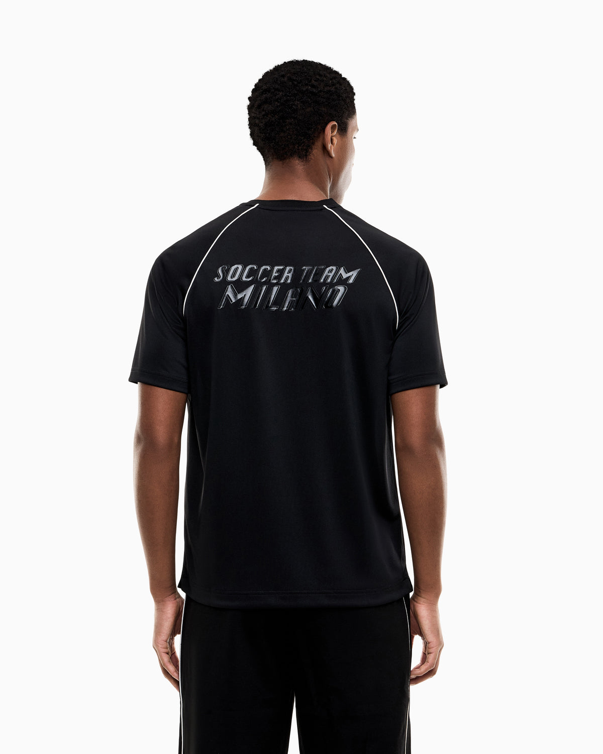 EA7 T-shirt Soccer regular fit in jersey with printed logo