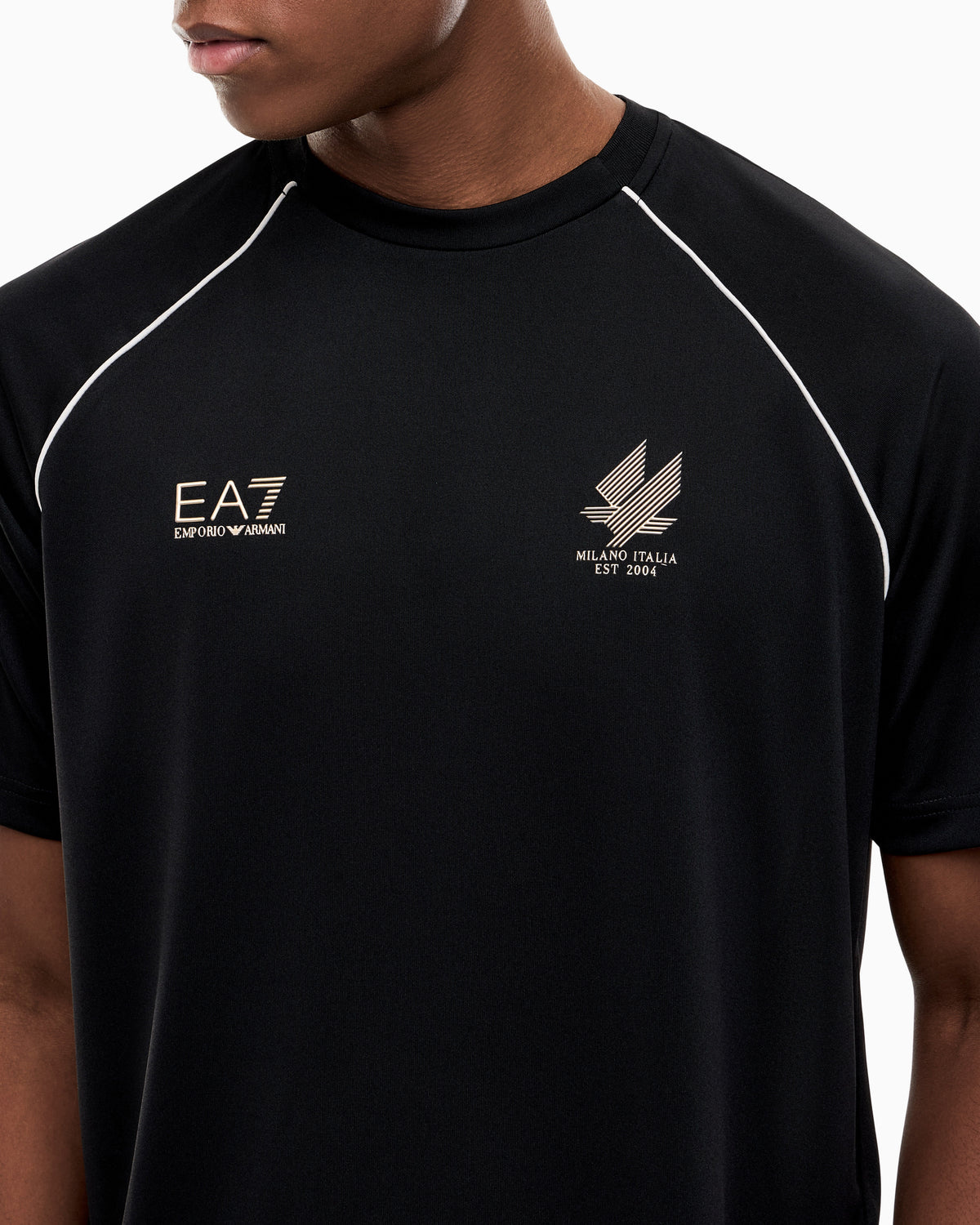 EA7 T-shirt Soccer regular fit in jersey with printed logo