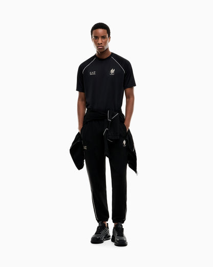 EA7 T-shirt Soccer regular fit in jersey with printed logo
