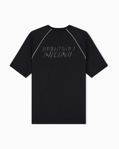 EA7 T-shirt Soccer regular fit in jersey with printed logo
