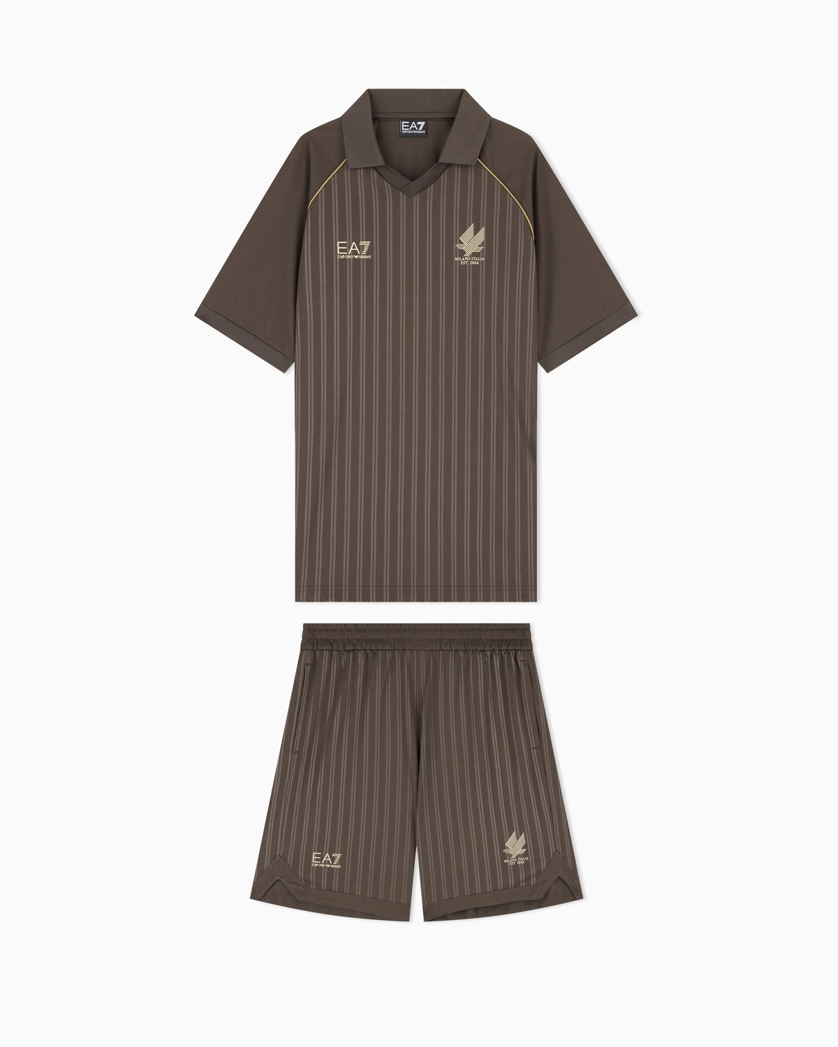 EA7 Set Soccer regular fit with polo and shorts