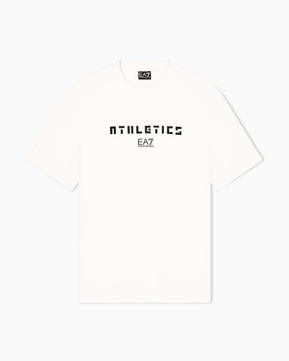 EA7 Stretch cotton-blend T-shirt with print