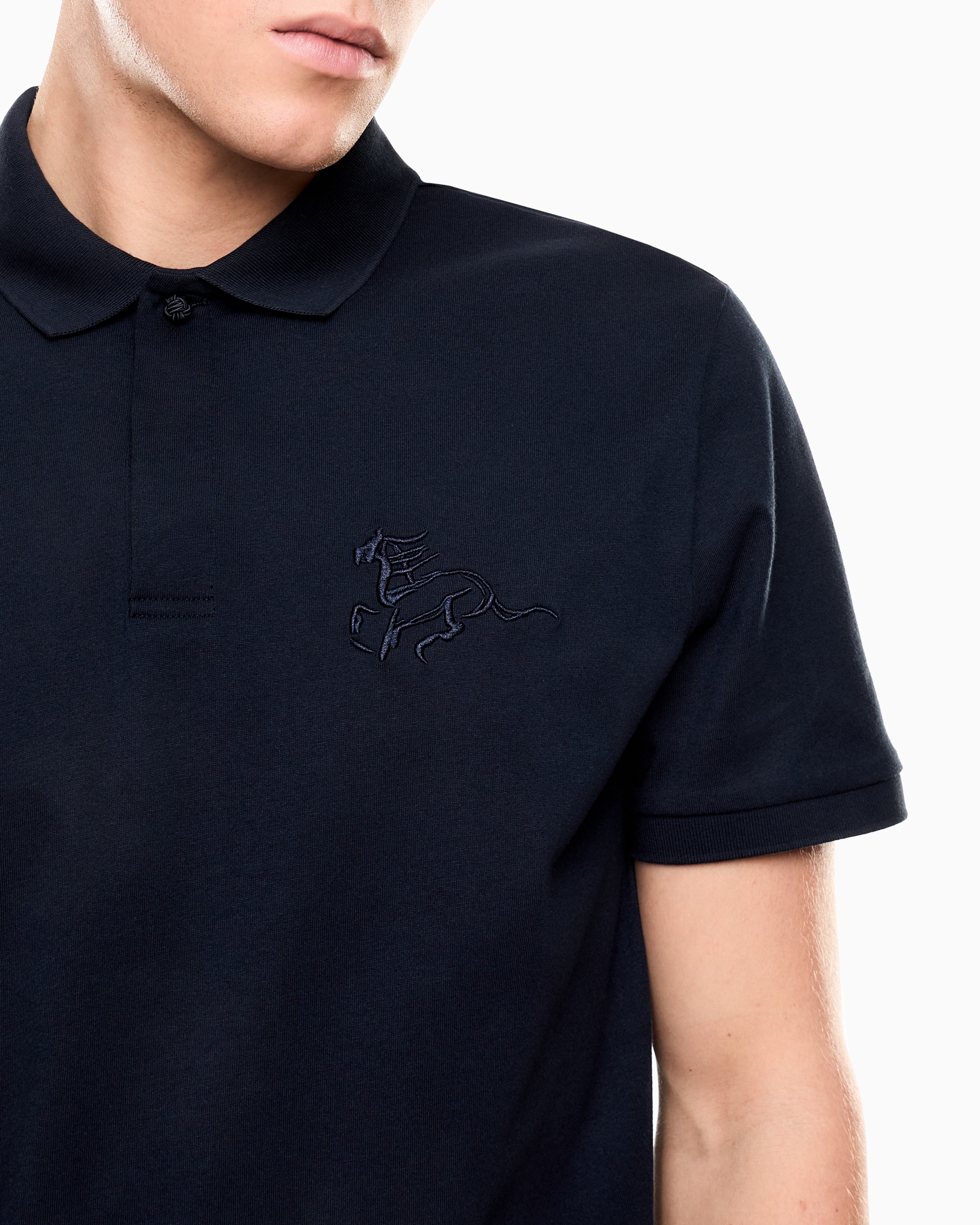 EA7 Lunar New Year polo shirt in jersey